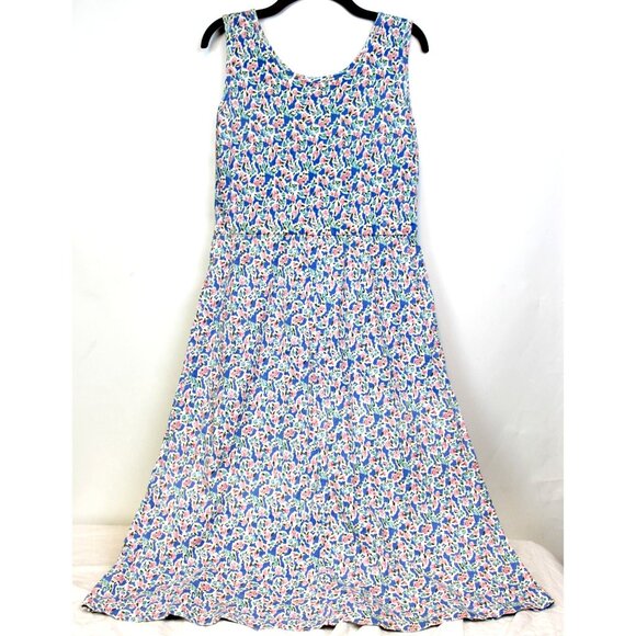 VTG Skyr Floral Knit Dress Granny Cottage Core sz Med House Summer Casual - Picture 5 of 9